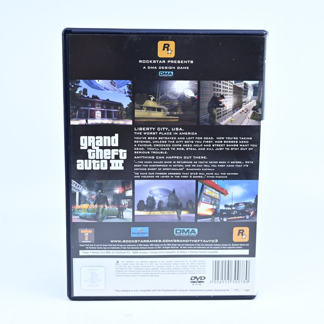 Grand Theft Auto III 3 - Sony Playstation 2 / PS2 Game + Manual - No Map - PAL