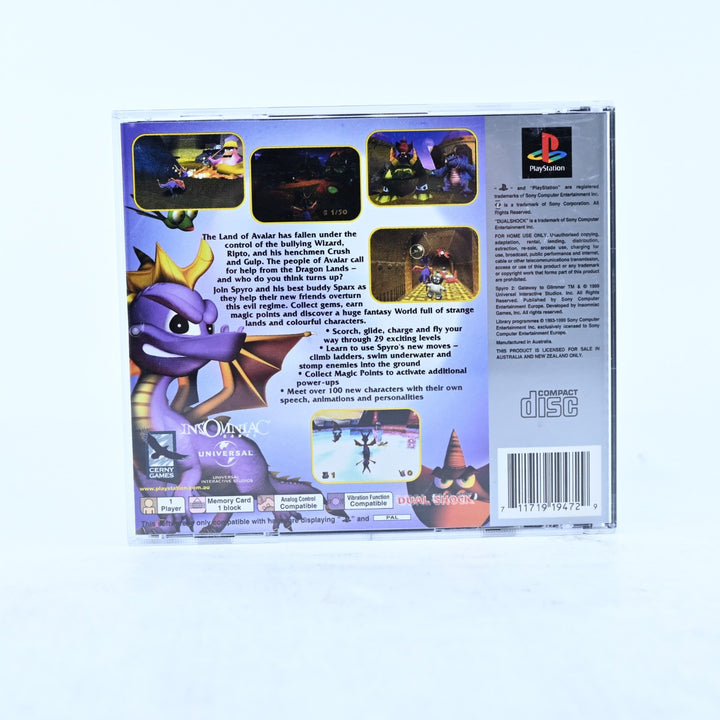 Spyro 2: Gateway to Glimmer - Sony Playstation 1 / PS1 Game + Manual - PAL