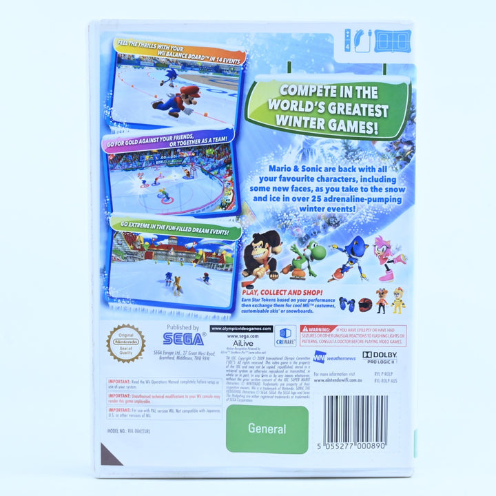 Mario & Sonic at the Olympic Winter Games - Nintendo Wii Game + Manual