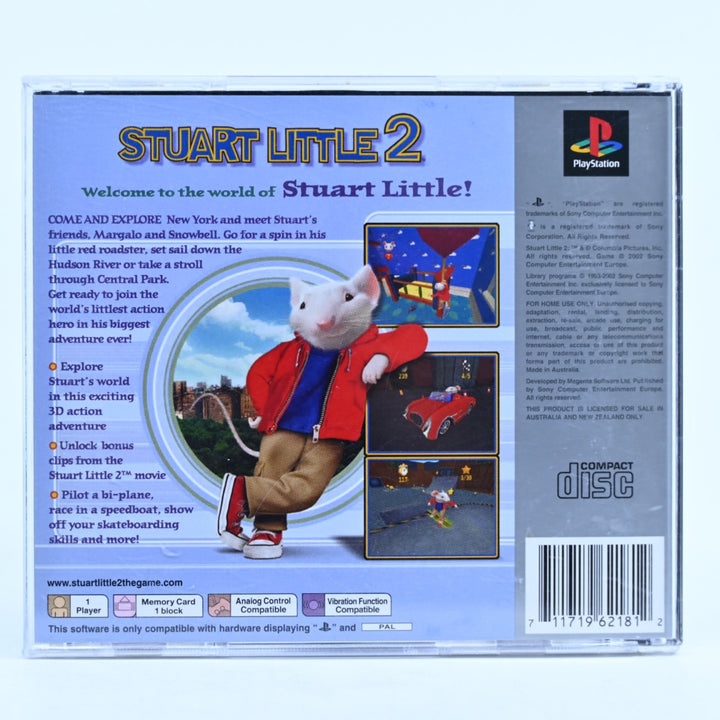 Stuart Little 2 - Sony Playstation 1 / PS1 Game + Manual - PAL - MINT DISC!