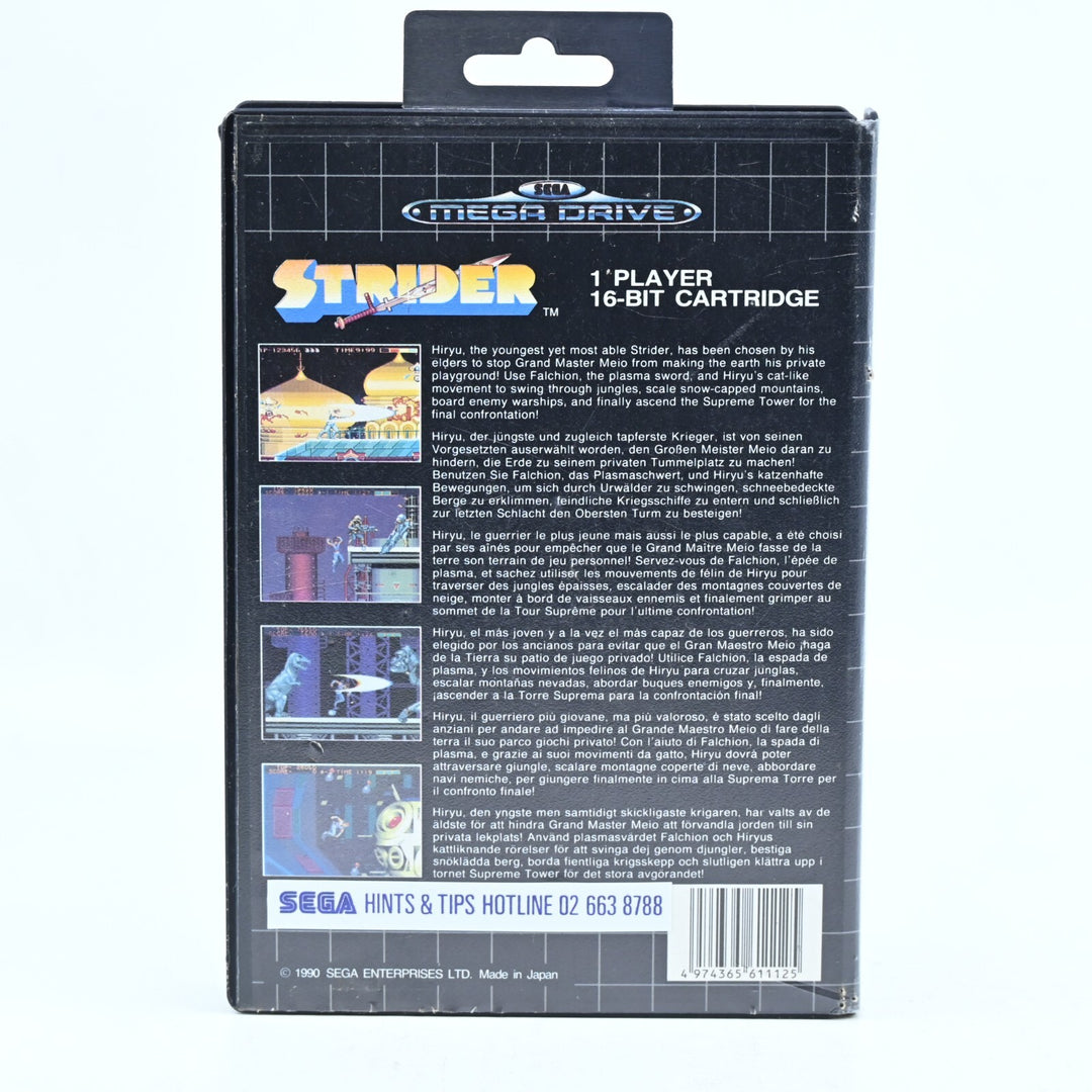 Strider - Sega Mega Drive Game - No Manual - PAL - FREE POST!