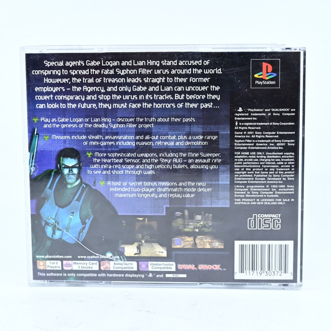 Syphon Filter 3 - Sony Playstation 1 / PS1 Game + Manual - PAL - MINT DISC!