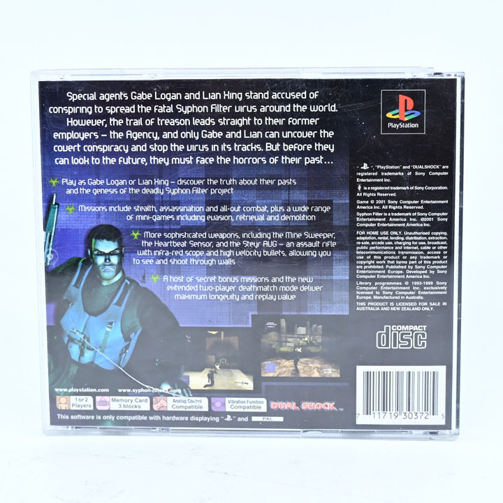 Syphon Filter 3 - Sony Playstation 1 / PS1 Game + Manual - PAL - MINT DISC!