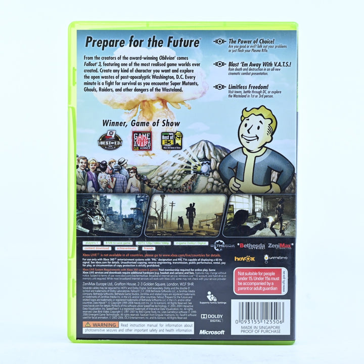 Fallout 3 - Xbox 360 Game + Manual - PAL - MINT DISC!