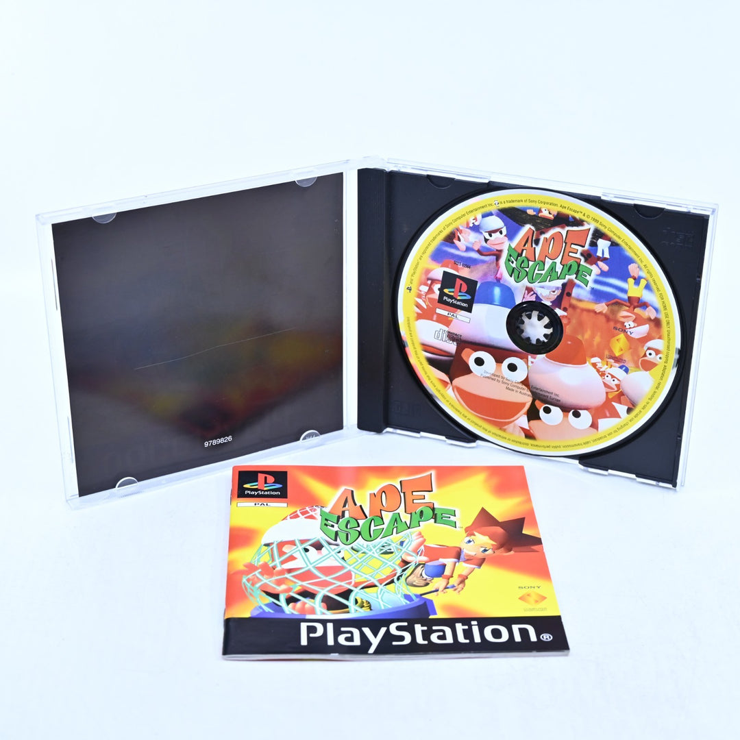 Ape Escape - Sony Playstation 1 / PS1 Game + Manual - PAL - MINT DISC!