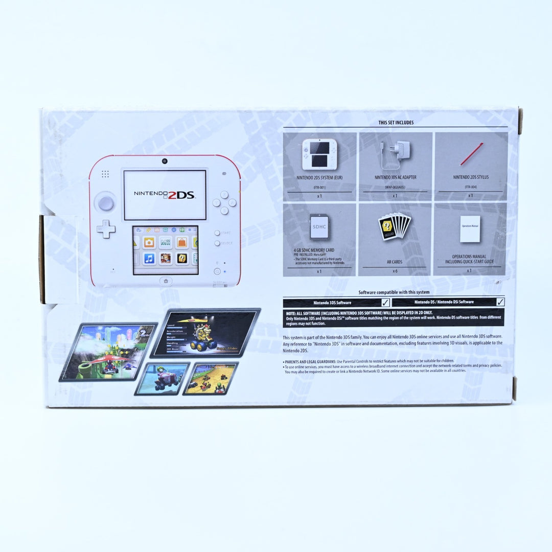 UNUSED! White + Red Mario Kart 7 Nintendo 2DS Boxed Console - AUS PAL