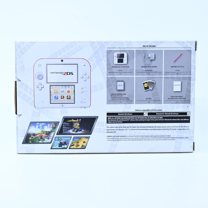 UNUSED! White + Red Mario Kart 7 Nintendo 2DS Boxed Console - AUS PAL