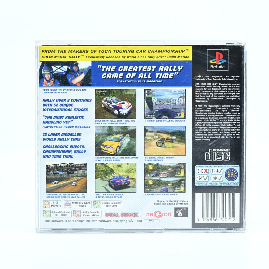 Colin McRae Rally + Manual - Sony Playstation 1 / PS1 Game - PAL - FREE POST