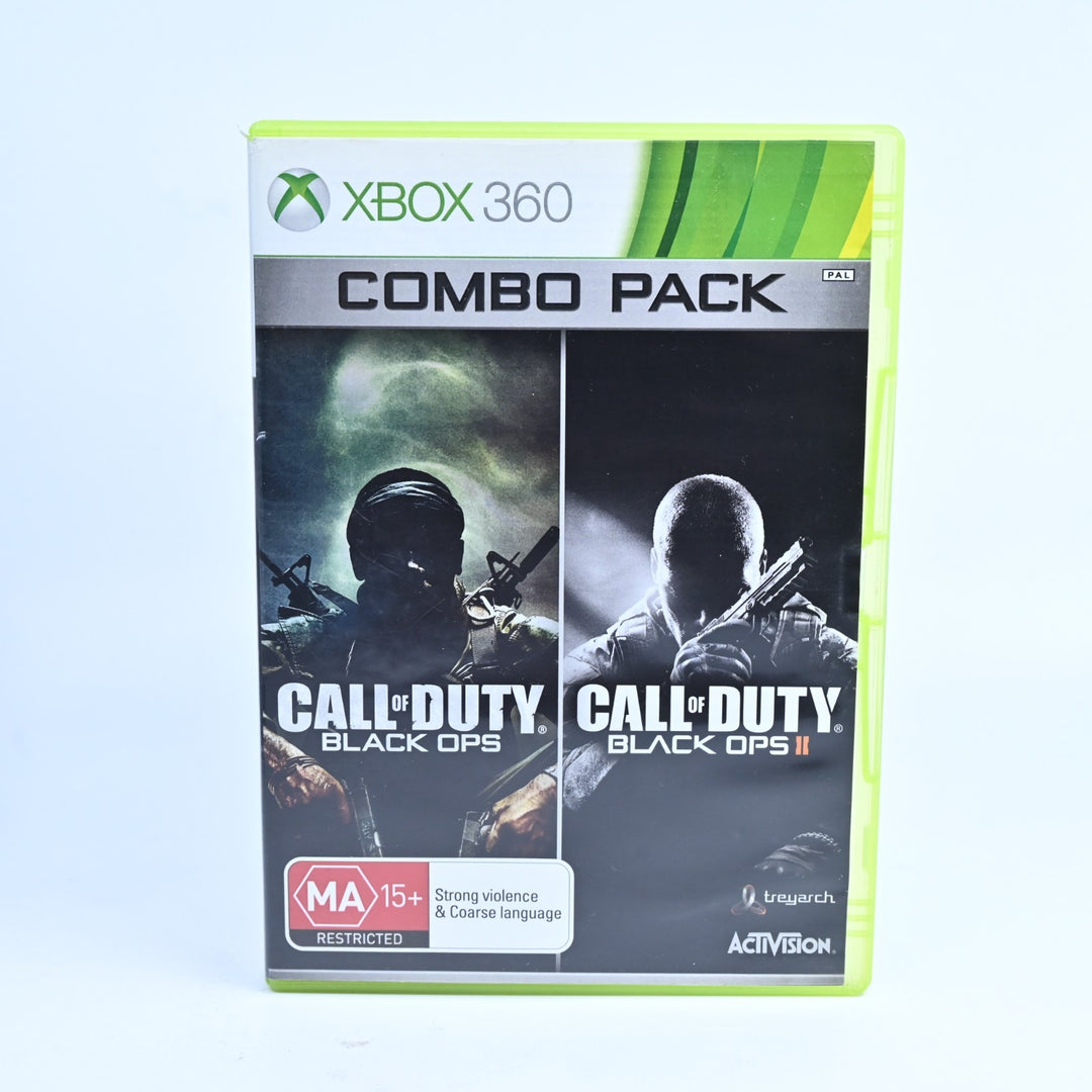 Call of Duty Black Ops 1 & 2 Combo Pack - Xbox 360 Game - PAL - FREE POST!