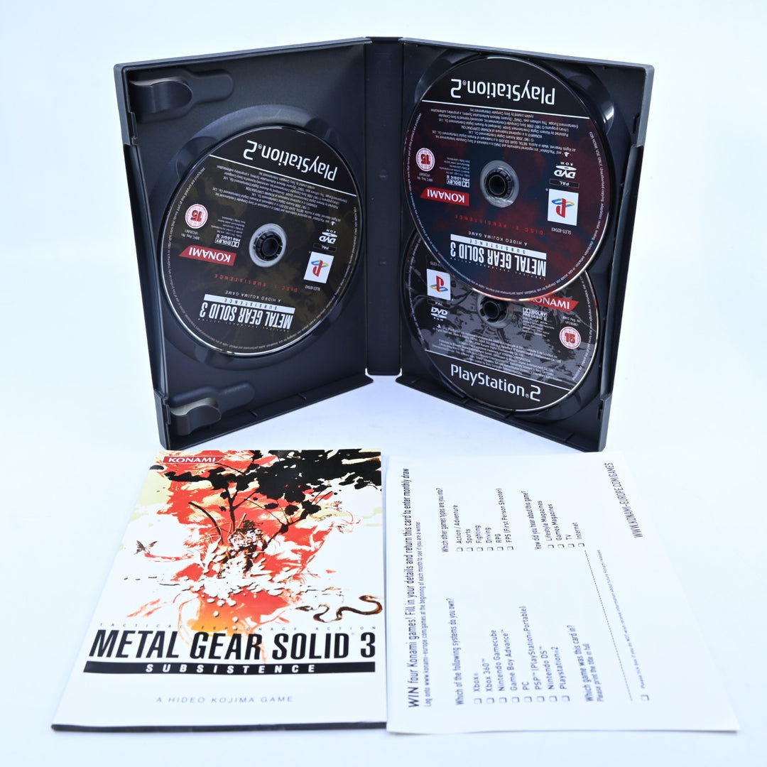 Metal Gear Solid 3: Subsistence - Sony Playstation 2 / PS2 Game + Manual - PAL