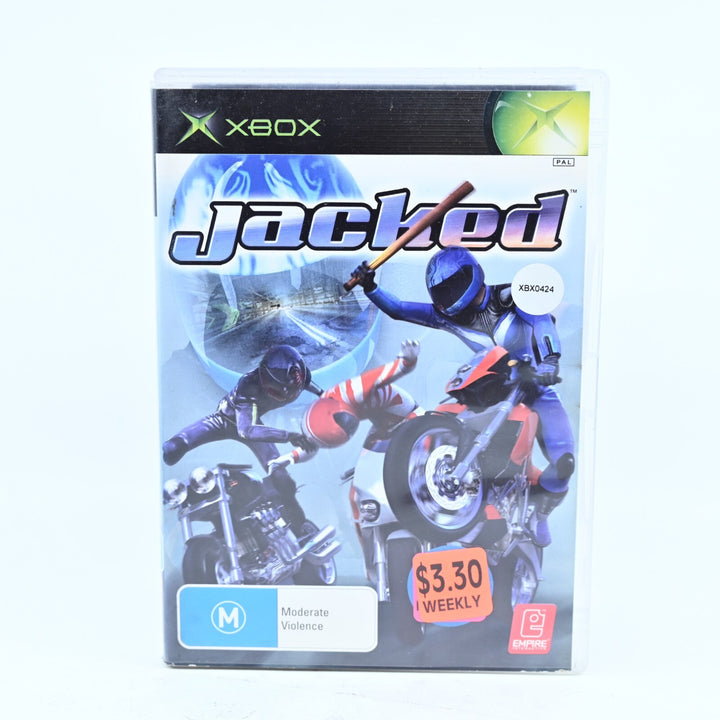 Jacked - EX RENTAL - Original Xbox Game + Manual - PAL