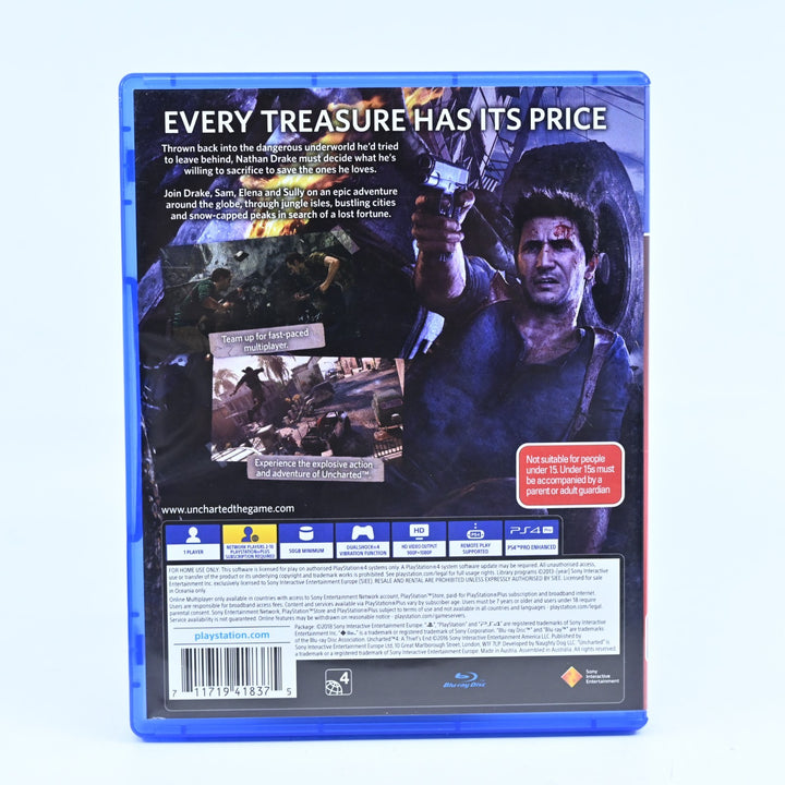 Uncharted 4: A Thief's End - Sony Playstation 4 / PS4 Game - FREE POST!