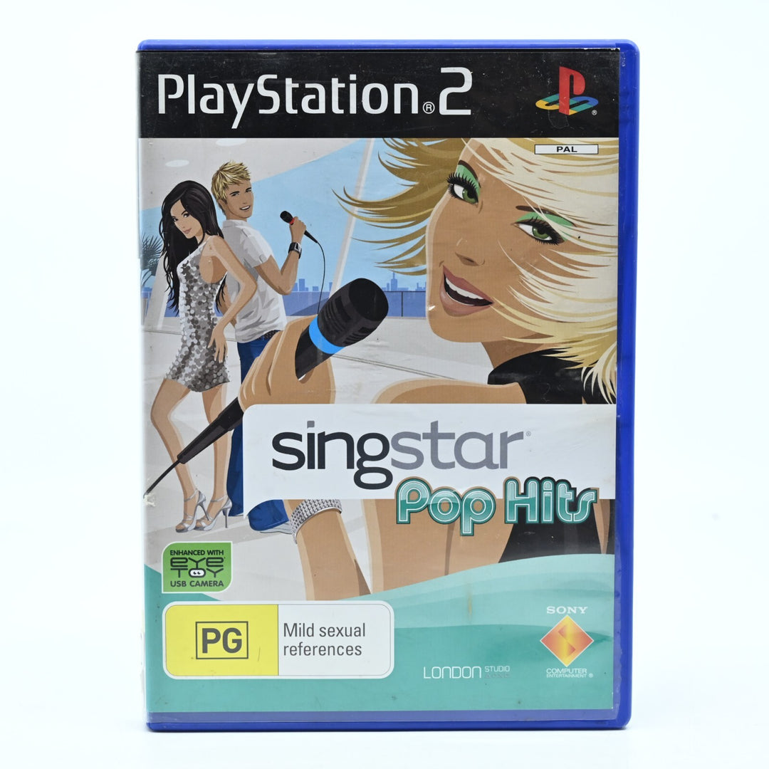 SingStar Pop Hits - Sony Playstation 2 / PS2 Game + Manual - NEAR MINT DISC!