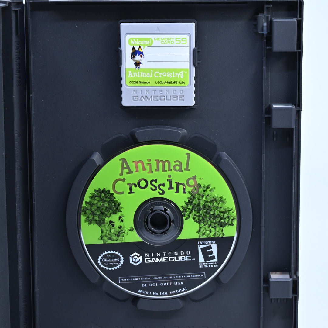 Animal Crossing + Memory Card - Nintendo Gamecube Game + Manual - NTSC-U/C
