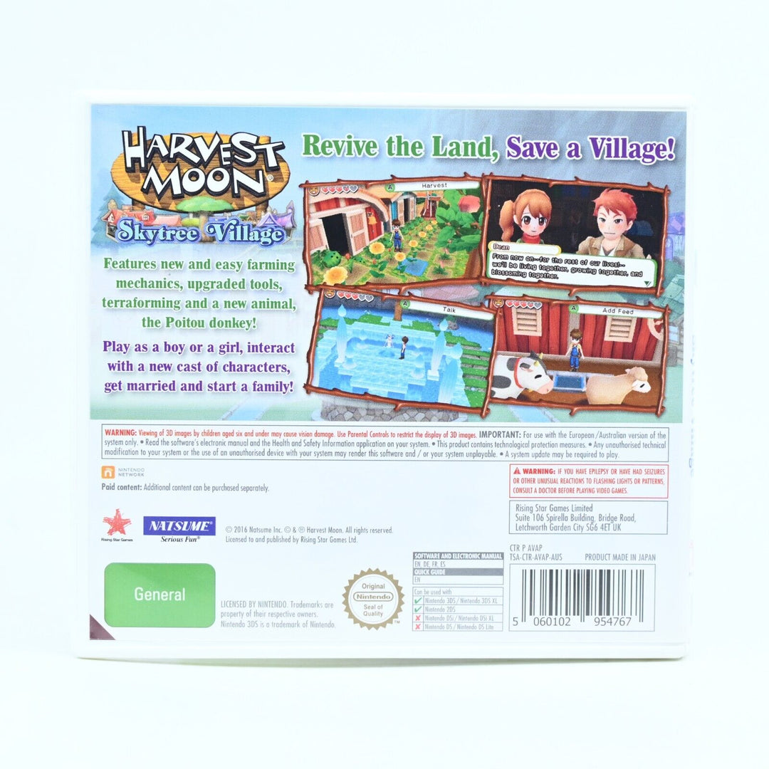 Harvest Moon: Skytree Village - Nintendo 3DS Game - PAL - FREE POST!