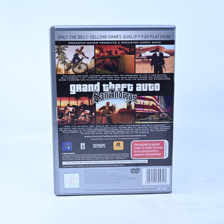 Grand Theft Auto: San Andreas - Sony Playstation 2 / PS2 Game + Manual + Map