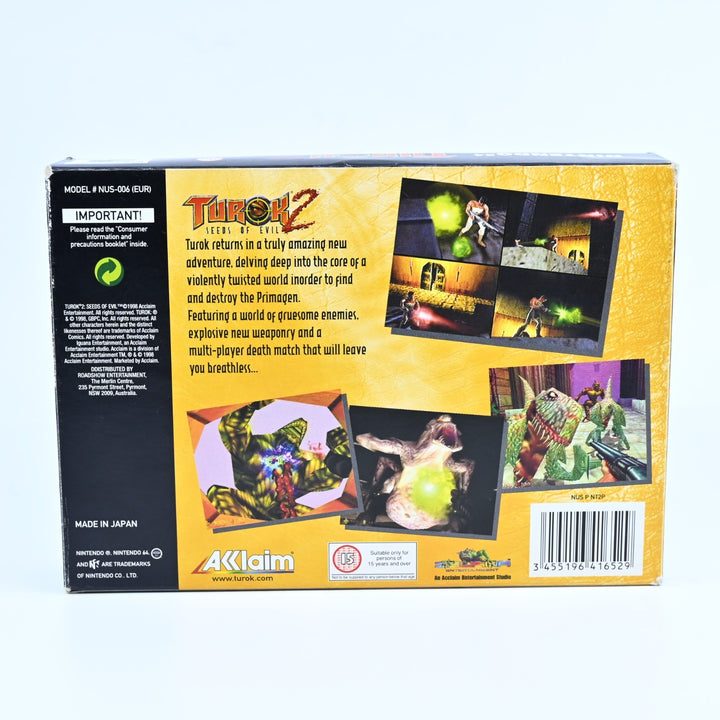 Turok 2: Seeds of Evil - N64 / Nintendo 64 Boxed Game - PAL - FREE POST!