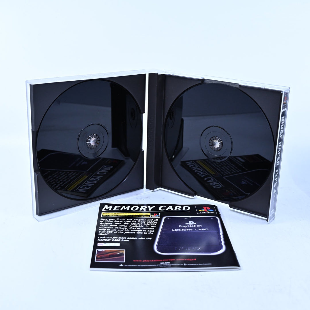 Ridge Racer Type 4 - Sony Playstation 1 / PS1 Game + Manual - PAL - MINT DISC!