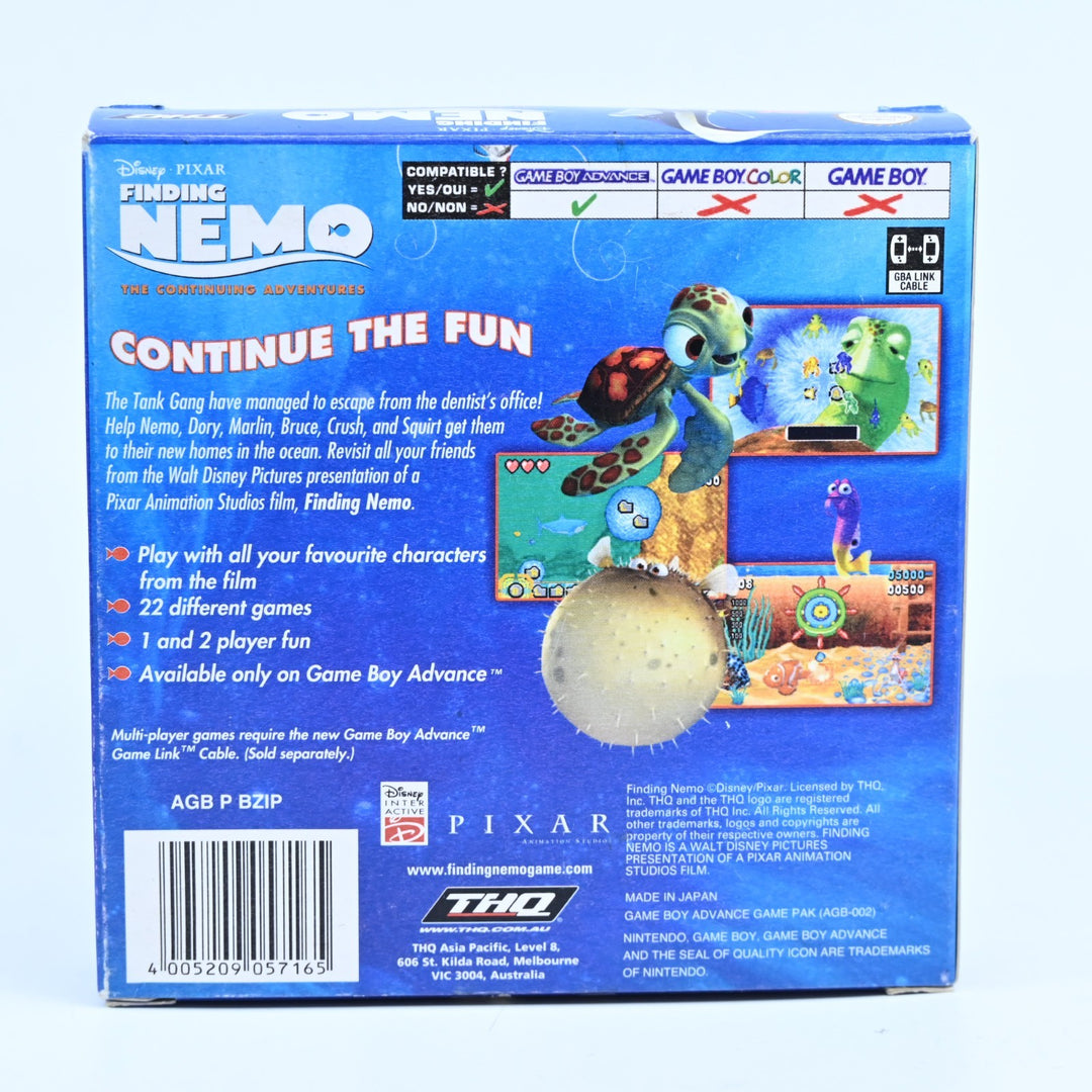 Finding Nemo: The Continuing Adventures - GBA Boxed Game - PAL - FREE POST!