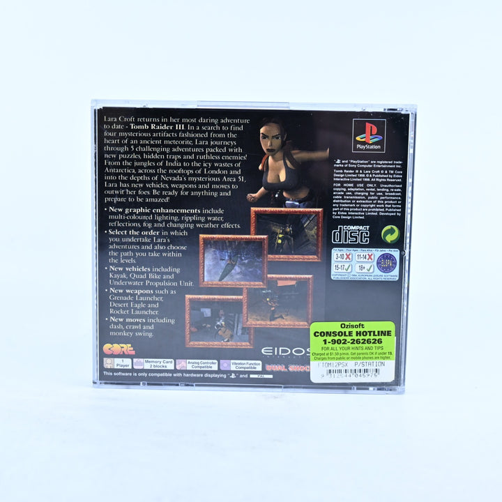 Tomb Raider III: Adventures of Lara Croft - PS1 Game + Manual - PAL