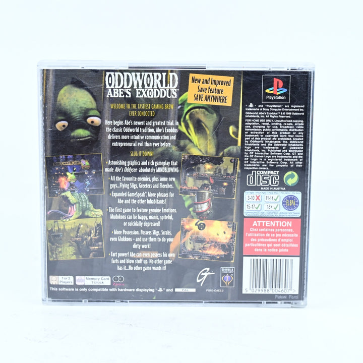 Oddworld: Abe's Exoddus - Sony Playstation 1 / PS1 Game + Manual - PAL