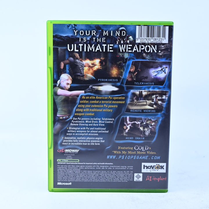 Psi-Ops: The Mindgate Conspiracy - Original Xbox Game + Manual - PAL