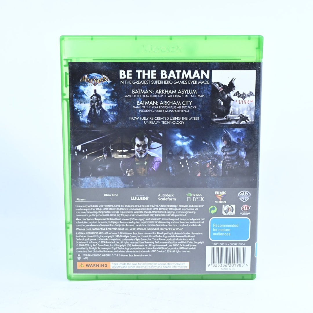 Batman Return to Arkham - Xbox One Game - PAL - FREE POST!