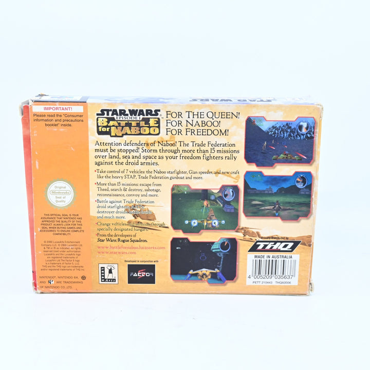 Star Wars Episode 1 Battle for Naboo - N64 / Nintendo 64 Boxed Game - PAL
