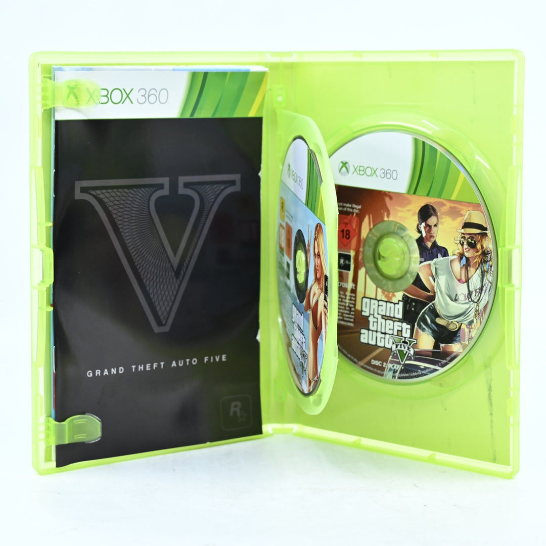 Grand Theft Auto V 5 - Xbox 360 Game + Manual + Map- PAL - FREE POST!