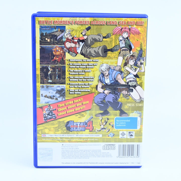 Metal Slug 4 - Sony Playstation 2 / PS2 Game + Manual - PAL - NM DISC!