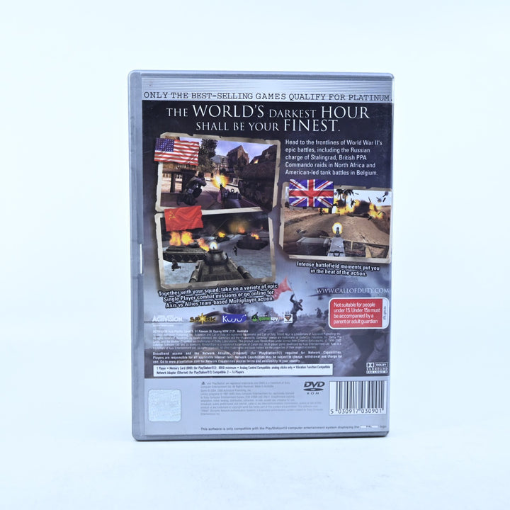 Call of Duty: Finest Hour - Sony Playstation 2 / PS2 Game + Manual - PAL