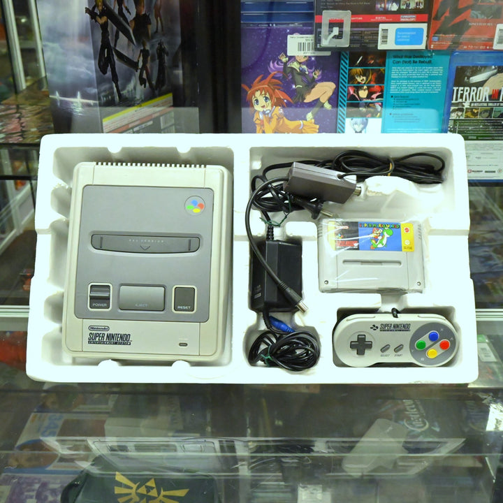 Super Nintendo Boxed Console + Super Mario World - SNES Boxed Console - PAL