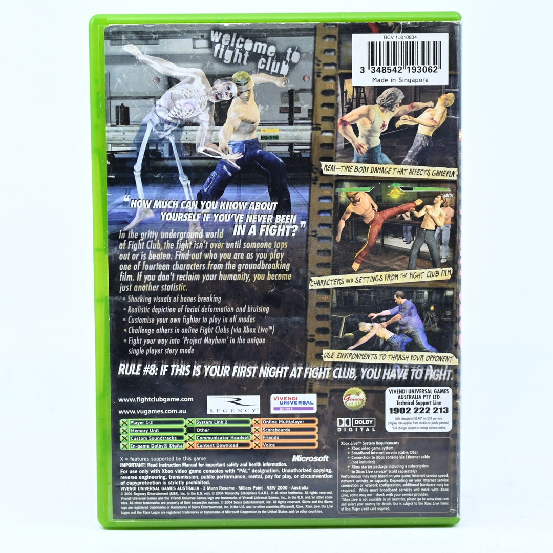 Fight Club - Original Xbox Game - No Manual - PAL - MINT DISC!