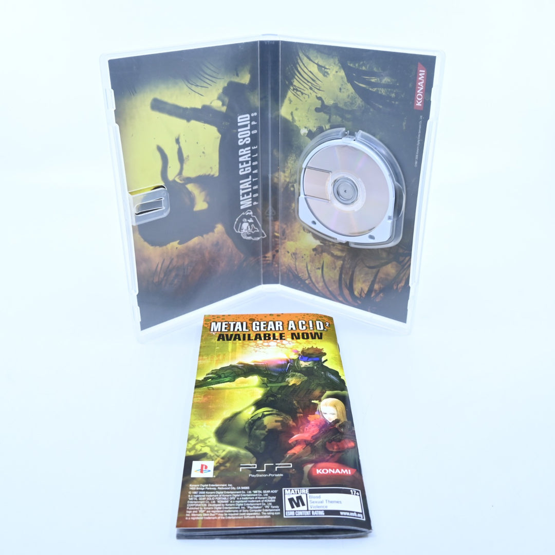 Metal Gear Solid: Portable Ops - Sony PSP Game + Manual - FREE POST!