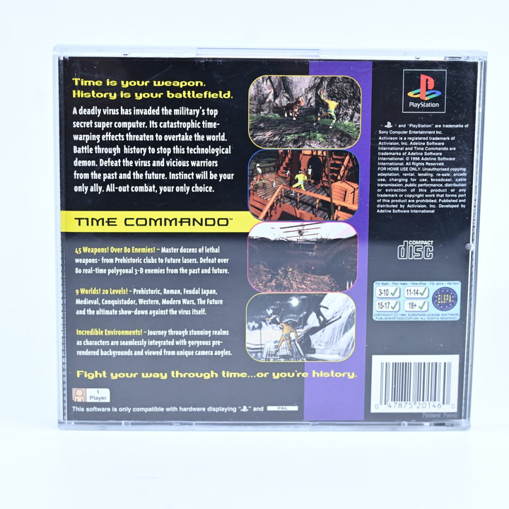 Time Commando - Sony Playstation 1 / PS1 Game + Manual