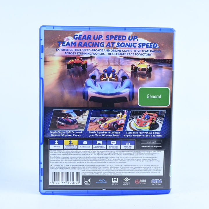 Team Sonic Racing - Sony Playstation 4 / PS4 Game - MINT DISC!
