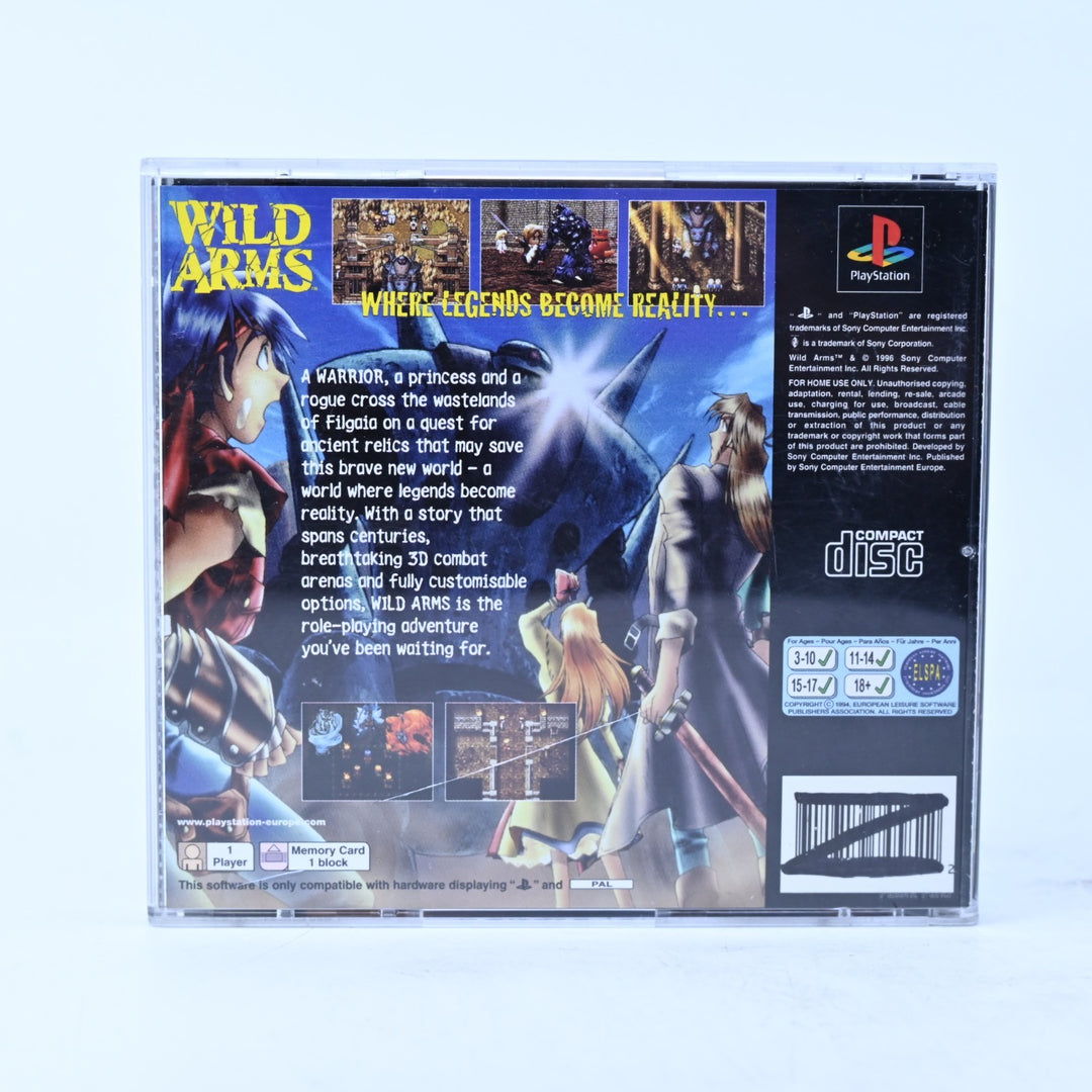 Wild Arms - Sony Playstation 1 / PS1 Game + Manual - PAL - MINT DISC!