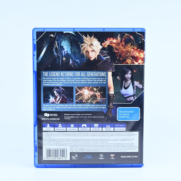 Final Fantasy VII: Remake - Sony Playstation 4 / PS4 Game - FREE POST!