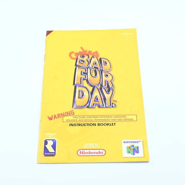 Conker's Bad Fur Day Manual - Other Nintendo 64 / N64 - PAL - FREE POST!