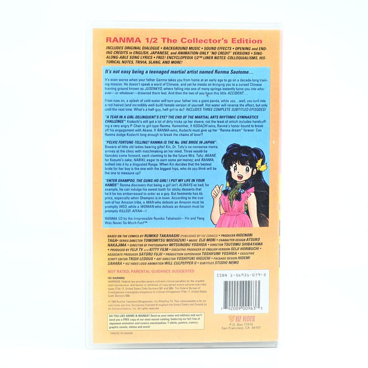 Ranma 1/2 - The Collector's Edition Volume 5 - VIZ Video - VHS