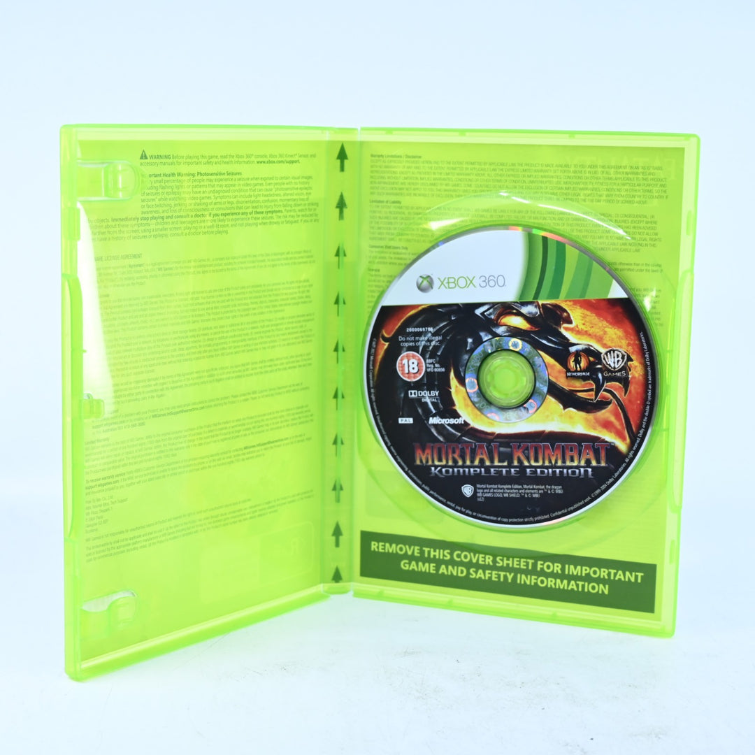 Mortal Kombat Komplete Edition - Xbox 360 Game - No Manual - PAL - MINT DISC!