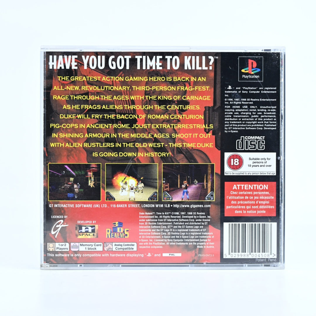 Duke Nukem: Time to Kill - Sony Playstation 1 / PS1 Game + Manual - PAL
