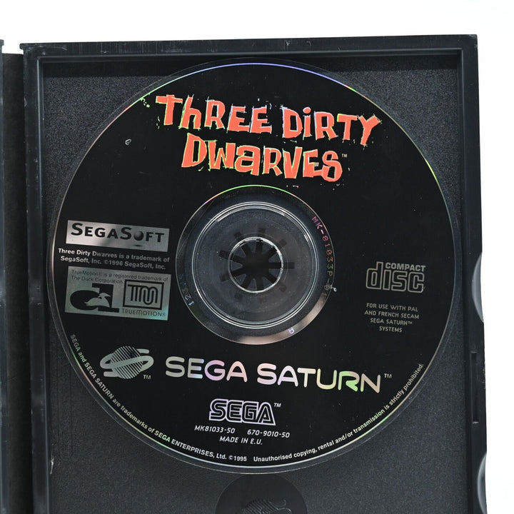 RARE! Three Dirty Dwarves #1 - Sega Saturn Game - PAL - FREE POST!