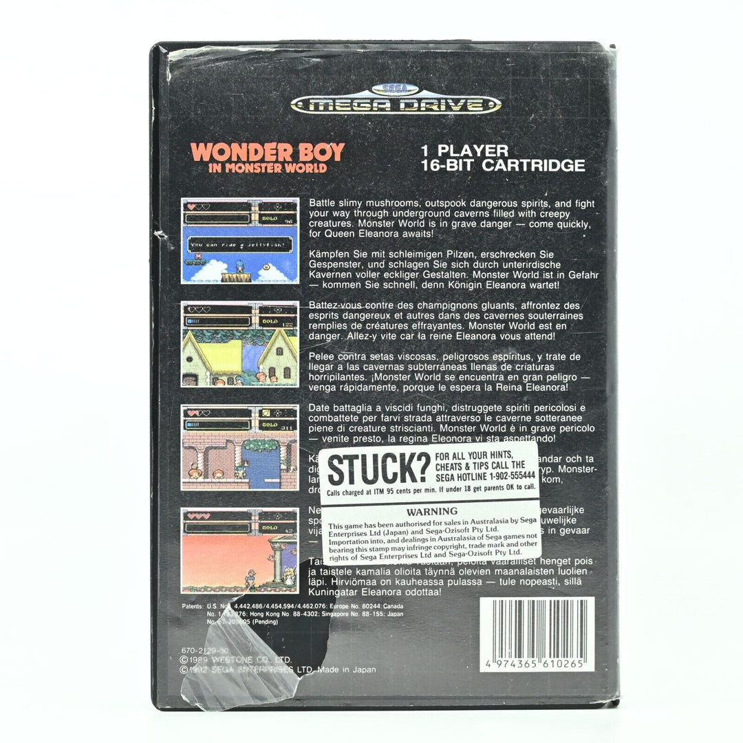 Wonder Boy In Monster World - Sega Mega Drive Game - PAL - FREE POST!