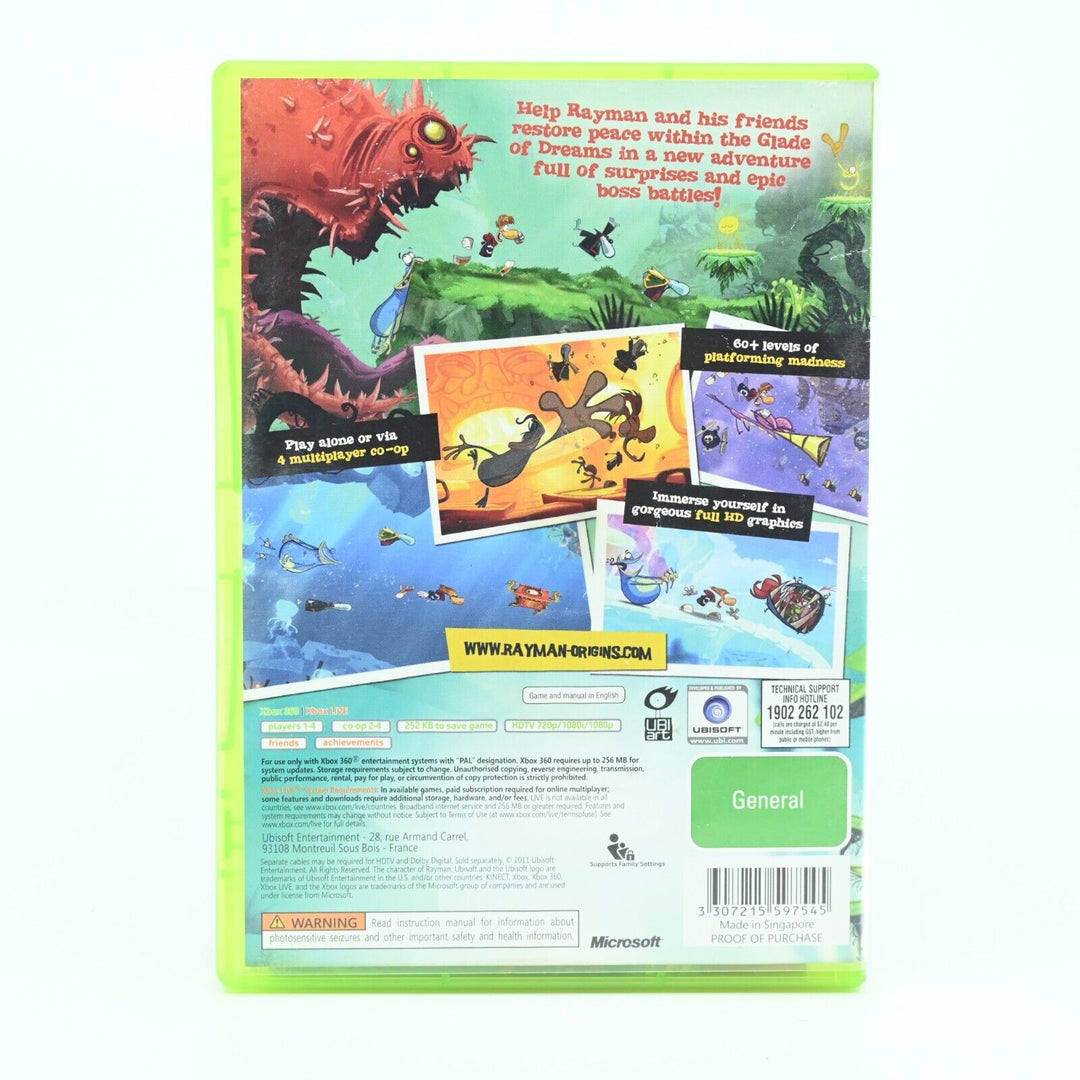 Rayman Origins - Original Xbox Game - PAL - FREE POST!