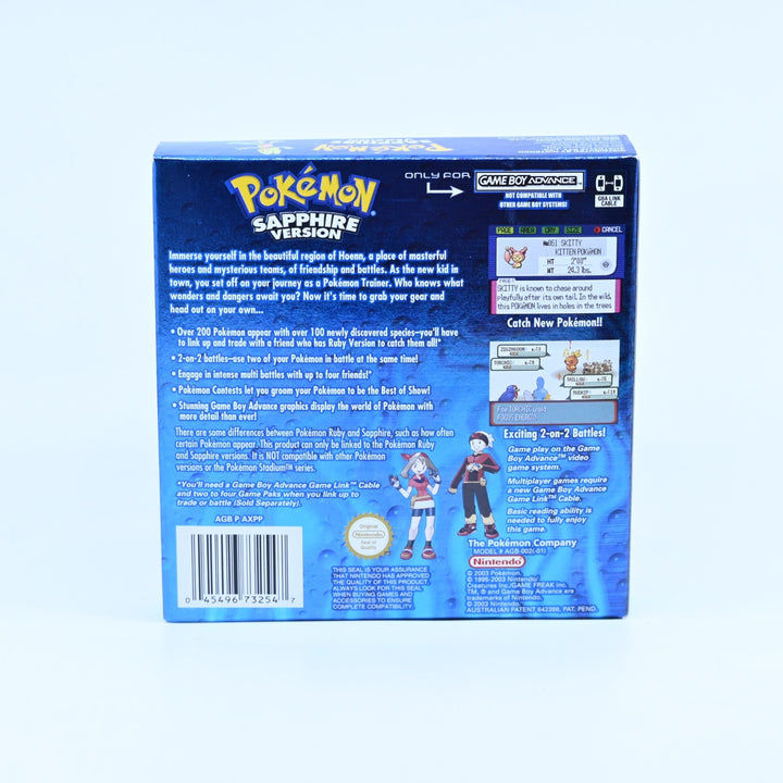 Pokemon Sapphire Version - Nintendo Gameboy Advance / GBA Boxed Game - PAL