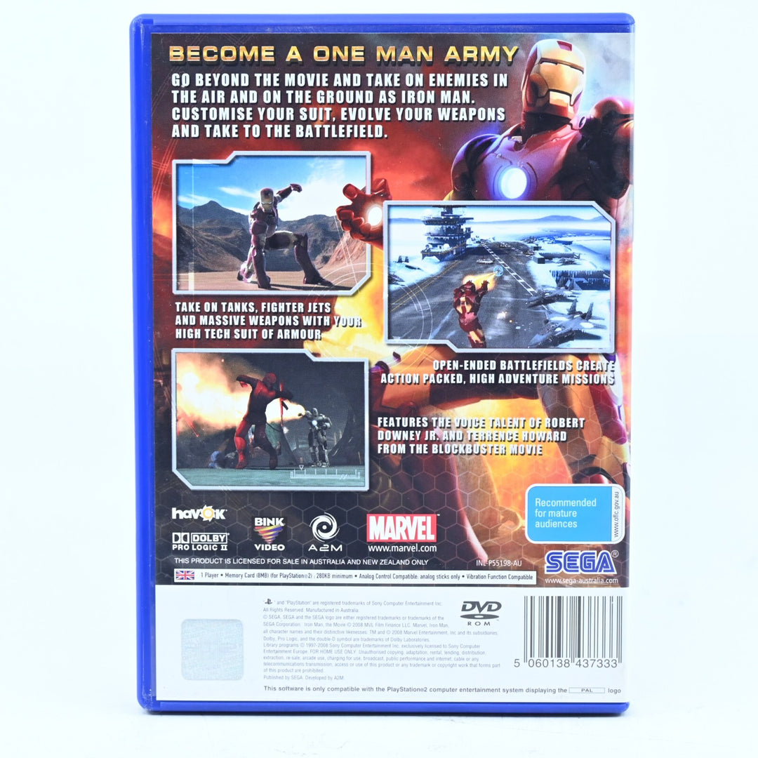 Iron Man - Sony Playstation 2 / PS2 Game + Manual - PAL - MINT DISC!