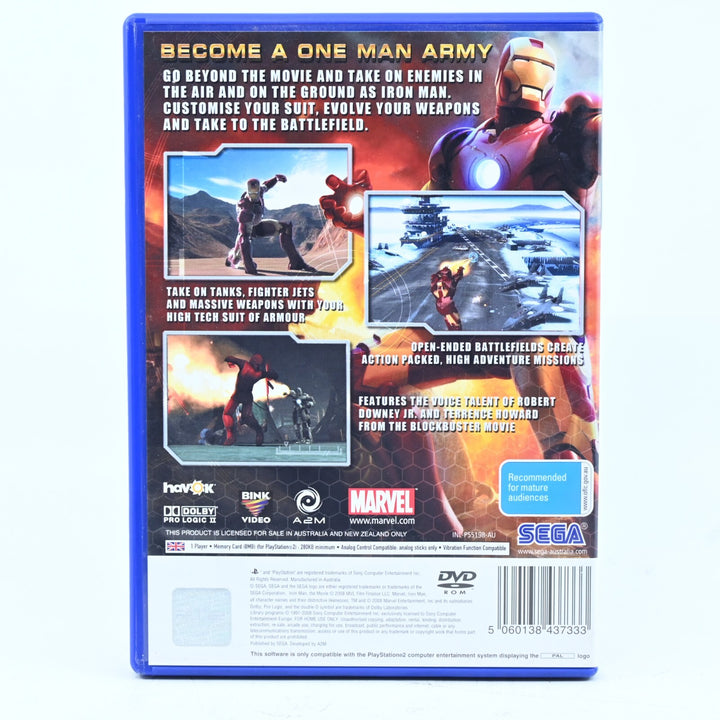Iron Man - Sony Playstation 2 / PS2 Game + Manual - PAL - MINT DISC!