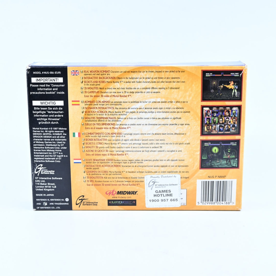Mortal Kombat 4 - N64 / Nintendo 64 Boxed Game - PAL - FREE POST!