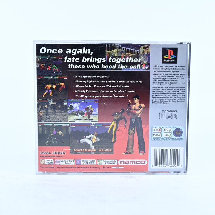 Tekken 3 - Sony Playstation 1 / PS1 Game + Manual - PAL - MINT DISC!